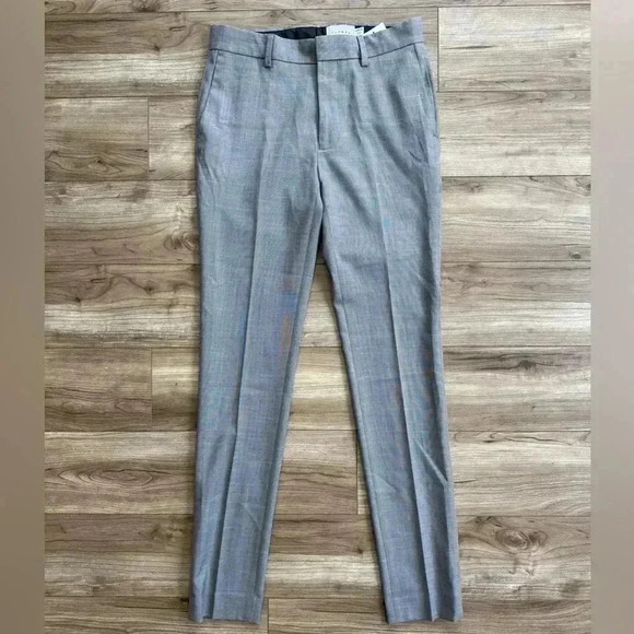 Topman Skinny Fit Textured Dress Pants Grey Size 28x32 NWT - Picture 1 of 15